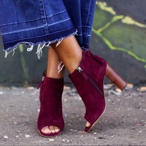 [HALOGEN] ‘Warin’ Open-Toe Booties